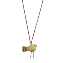 Load image into Gallery viewer, Brass bird pendant 2
