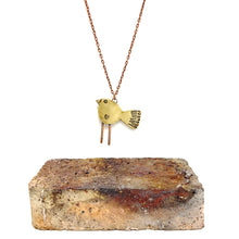 Load image into Gallery viewer, Brass bird pendant
