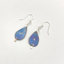 Load image into Gallery viewer, Silver and titanium drop earrings - tree
