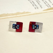 Load image into Gallery viewer, Silver, copper and titanium cufflinks
