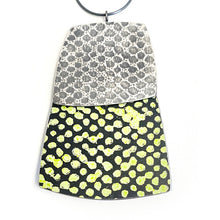 Load image into Gallery viewer, Aluminium and silver pendant - lime green
