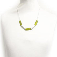 Load image into Gallery viewer, Aluminium and silver necklace - lime
