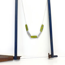 Load image into Gallery viewer, Aluminium and silver necklace - lime
