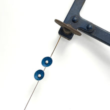 Load image into Gallery viewer, Aluminium and silver stud earrings - navy
