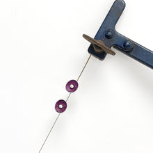 Load image into Gallery viewer, Aluminium and silver stud earrings - purple
