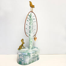 Load image into Gallery viewer, Elm tree with bird and hare sculpture
