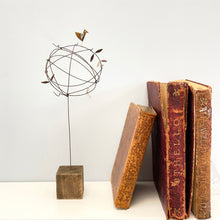 Load image into Gallery viewer, Wire scribble tree with leaves and bird
