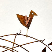 Load image into Gallery viewer, Wire scribble tree with leaves and bird
