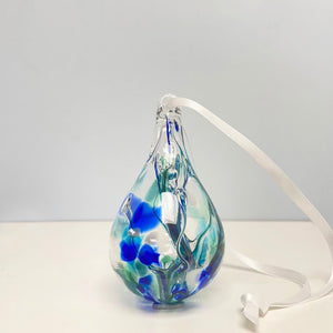 Glass Wishing Drop - turquoise