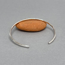 Load image into Gallery viewer, Open silver bangle - hammered
