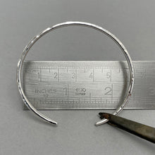 Load image into Gallery viewer, Open silver bangle - hammered
