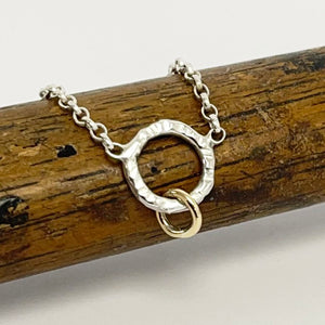Tiny circle necklace - ring
