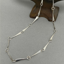 Load image into Gallery viewer, Silver long link chain necklace
