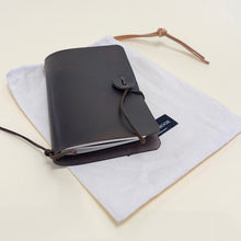 Load image into Gallery viewer, Small Leather Journal - dark oak

