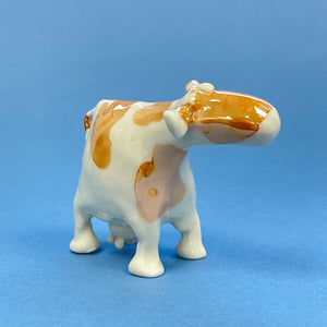 Ceramic sculpture - cow large brown