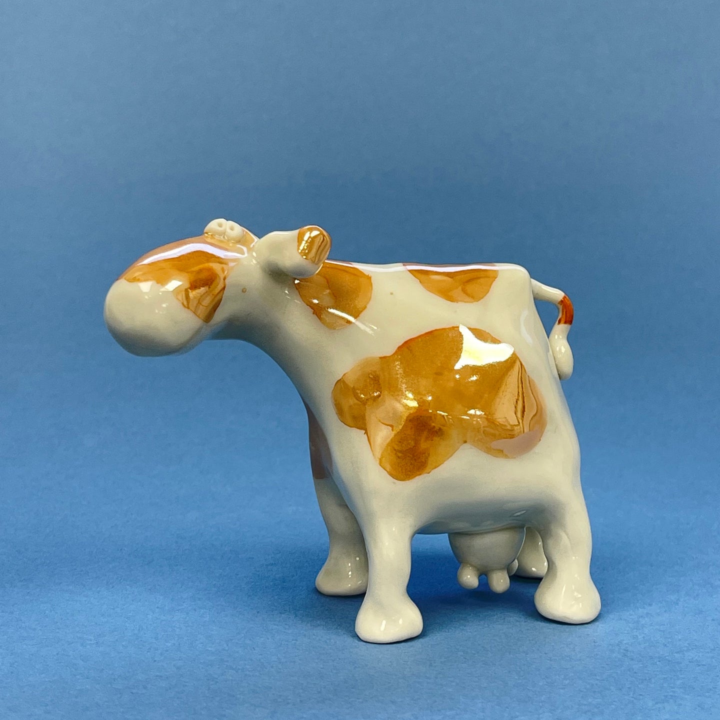 Ceramic sculpture - cow large brown