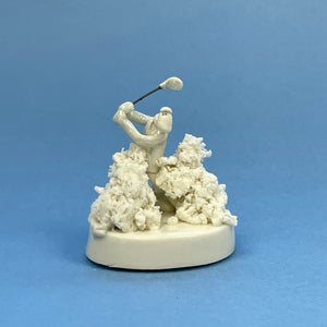 Ceramic sculpture - golfer in the rough