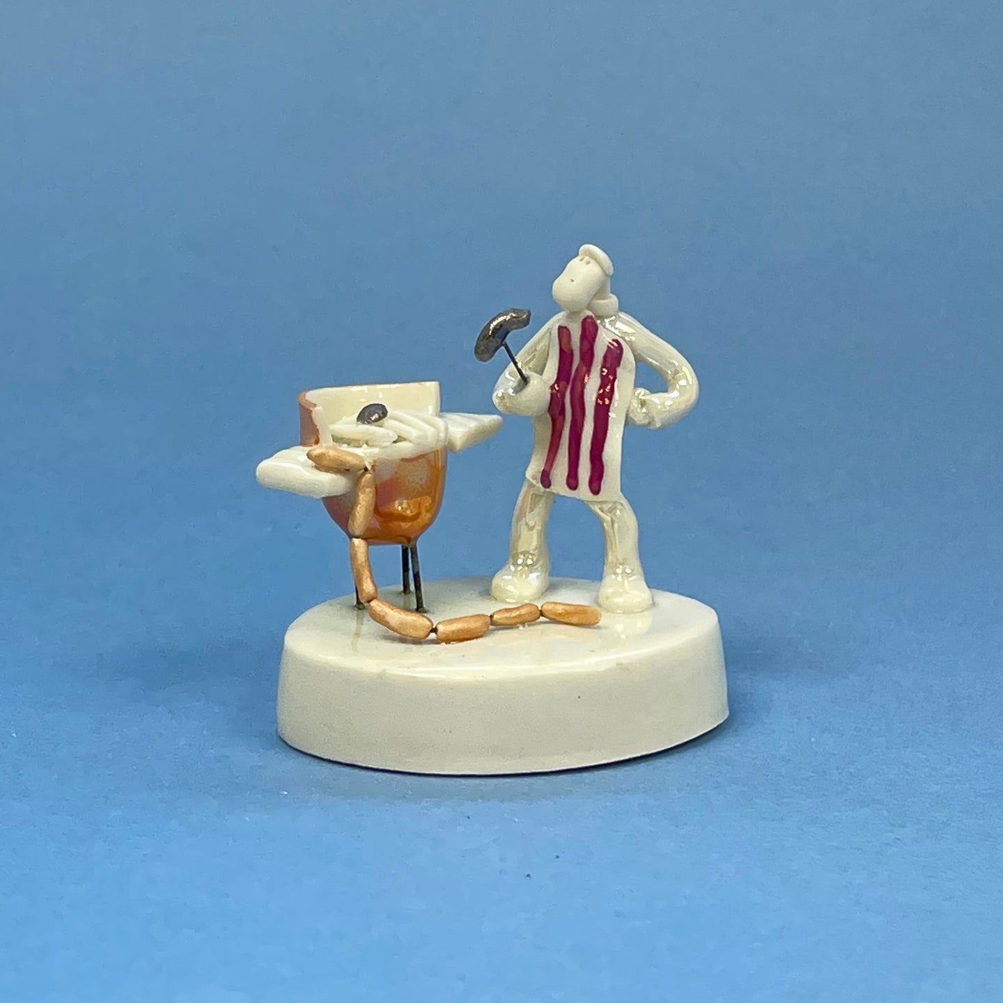 Ceramic sculpture - BBQ guy