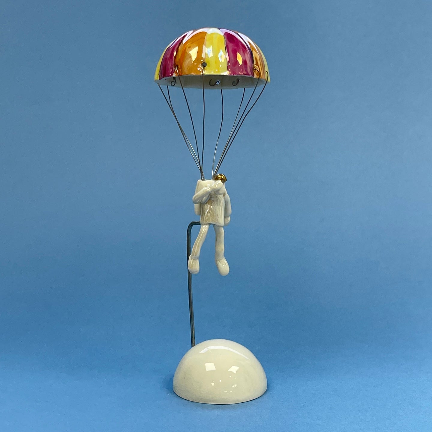 Ceramic sculpture - parachute guy