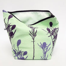 Load image into Gallery viewer, Large mint cotton wash bag

