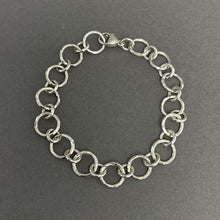 Load image into Gallery viewer, Silver circular link chain bracelet
