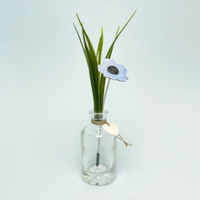 Load image into Gallery viewer, Blue Anemone- ceramic flower in a bottle
