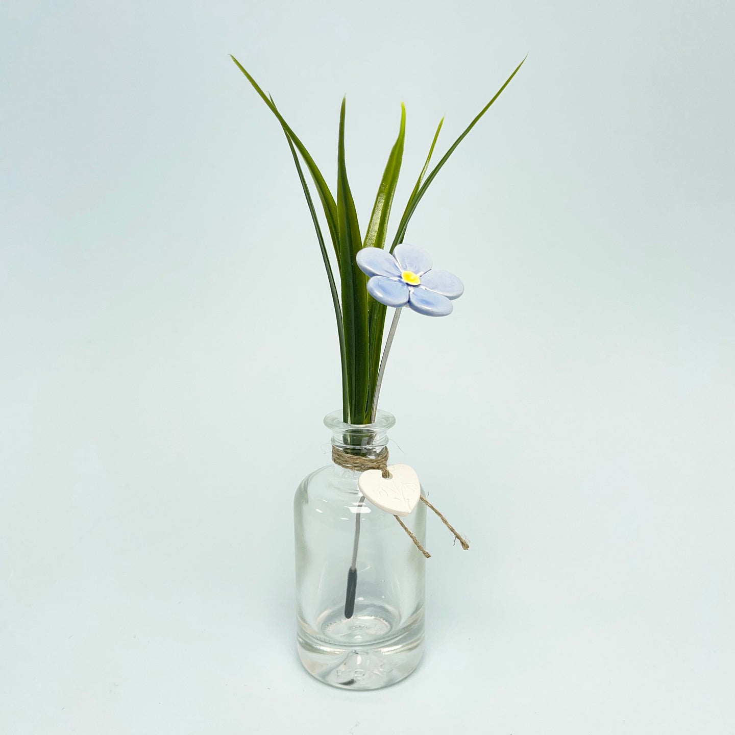 Forget-me-not - ceramic flower in a bottle