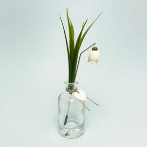Lily of the Valley - ceramic flower in a bottle