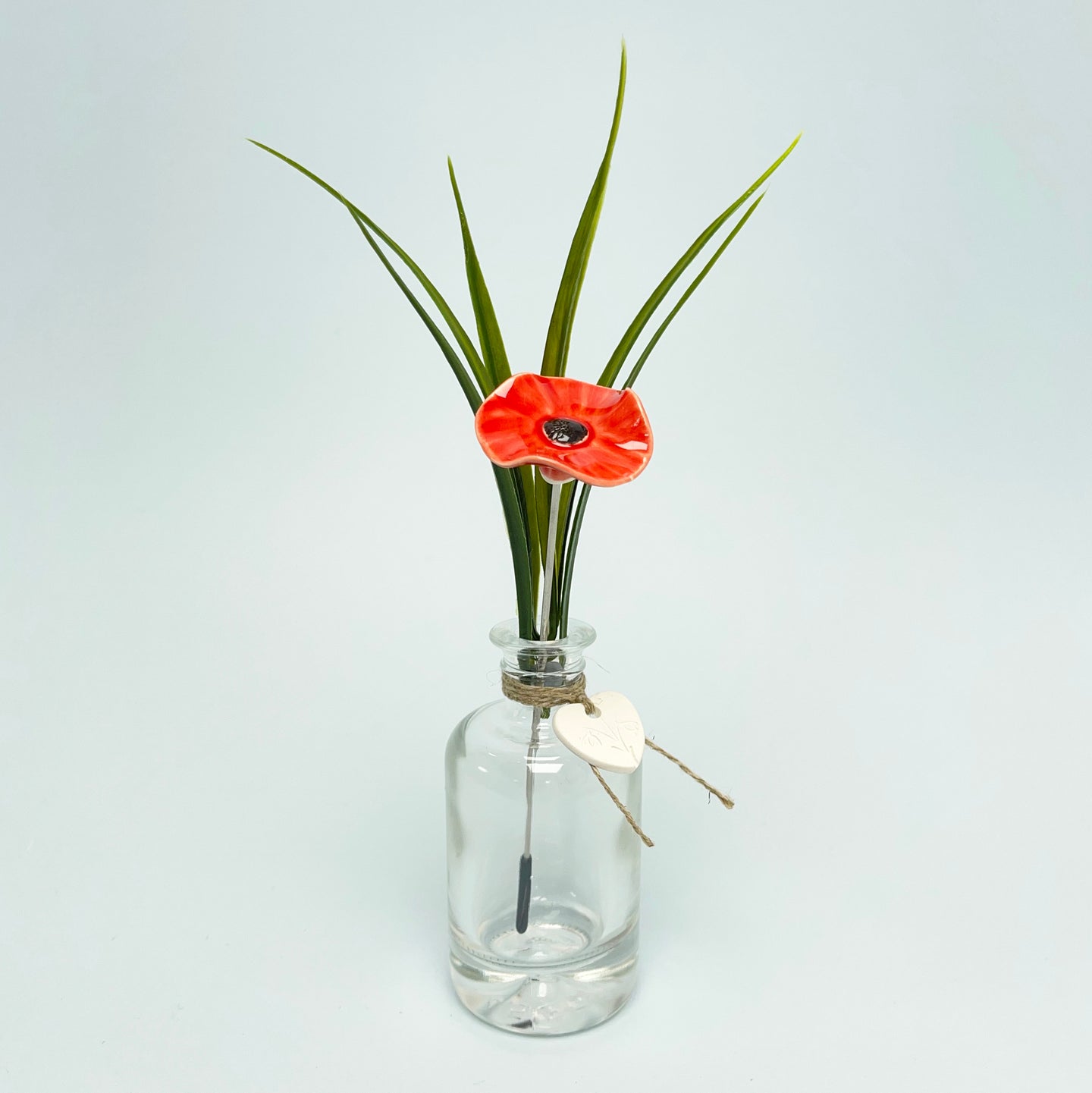 Poppy - ceramic flower in a bottle