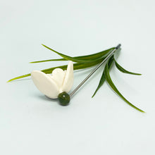 Load image into Gallery viewer, Snowdrop 2 - ceramic flower in a bottle
