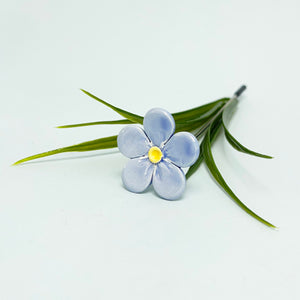 Forget-me-not - ceramic flower in a bottle