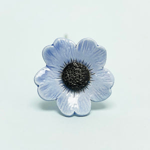 Blue Anemone- ceramic flower in a bottle