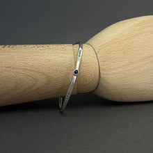 Load image into Gallery viewer, Silver bangle - Faith, hope &amp; love
