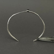 Load image into Gallery viewer, Silver bangle - Live, laugh &amp; love
