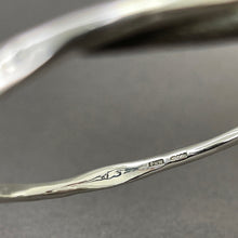 Load image into Gallery viewer, Silver bangle - Faith, hope &amp; love
