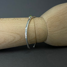 Load image into Gallery viewer, Silver bangle - Faith, hope &amp; love
