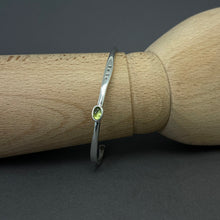 Load image into Gallery viewer, Silver bangle - Faith, hope &amp; love
