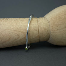 Load image into Gallery viewer, Silver bangle - Faith, hope &amp; love

