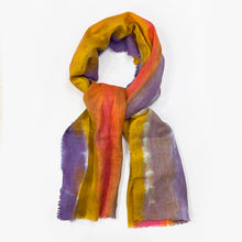 Load image into Gallery viewer, Hand dyed linen shawl 4
