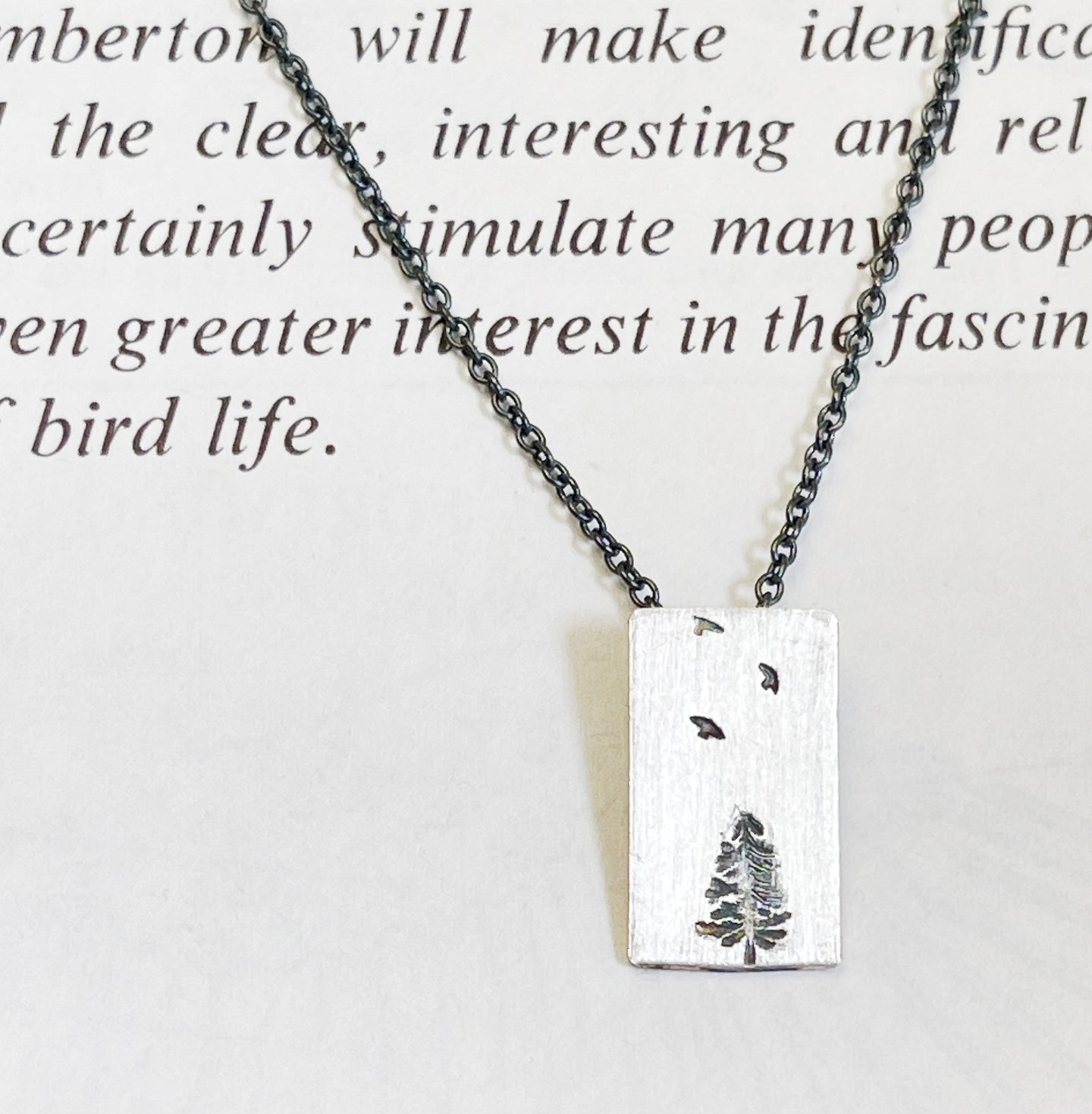 Silver tree necklace