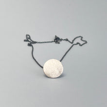 Load image into Gallery viewer, Small silver disk pendant 1
