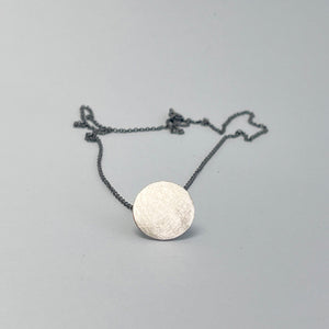 Small silver disk pendant 1
