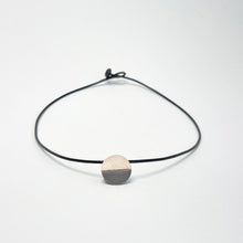 Load image into Gallery viewer, Small silver disk pendant 5
