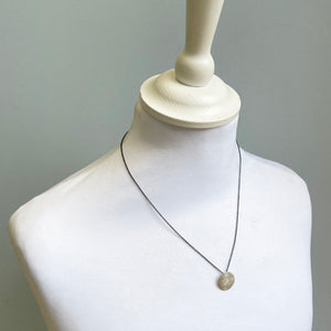 Small silver disk pendant 1