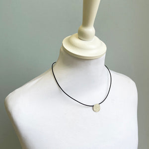 Small silver disk pendant 4