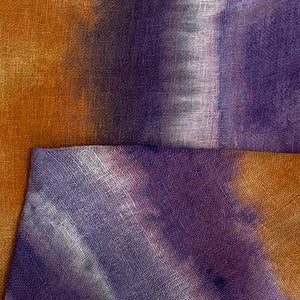 Hand dyed linen loop scarf 6
