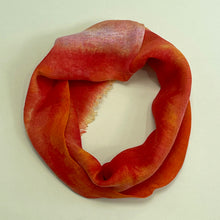 Load image into Gallery viewer, Hand dyed linen loop scarf 8
