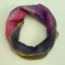 Load image into Gallery viewer, Hand dyed linen loop scarf 7
