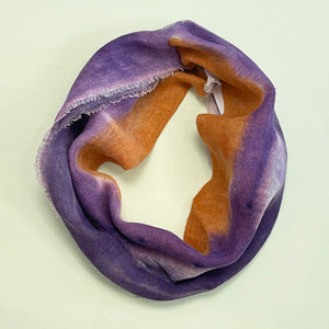 Hand dyed linen loop scarf 3