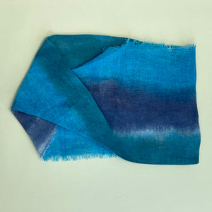 Hand dyed linen loop scarf 5